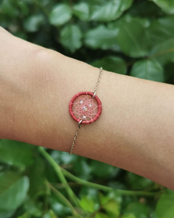 bracelet attrape rêve rose saumoné (copie)