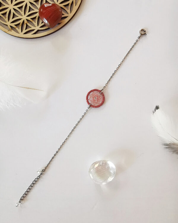 bracelet attrape rêve rose saumoné (copie)