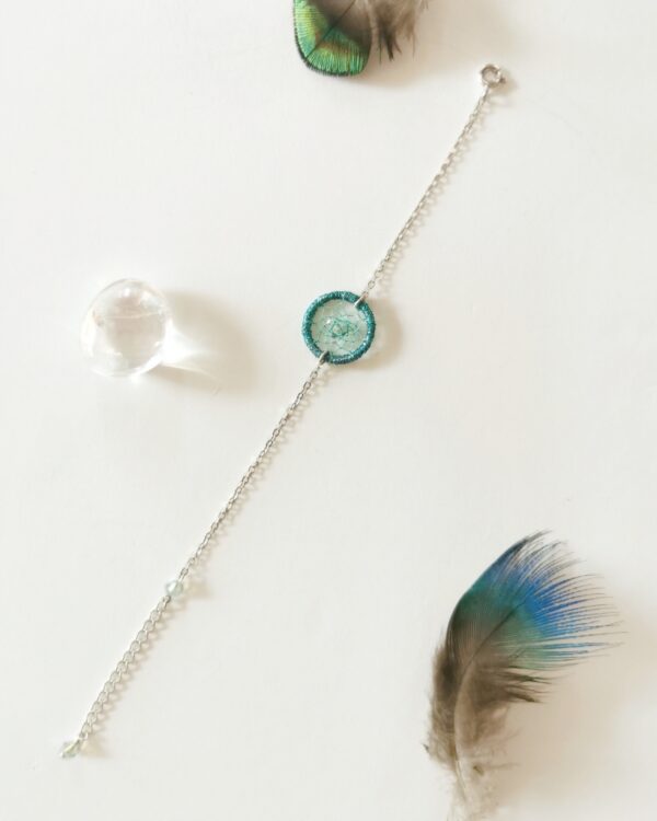 bracelet attrape rêves turquoise en argent